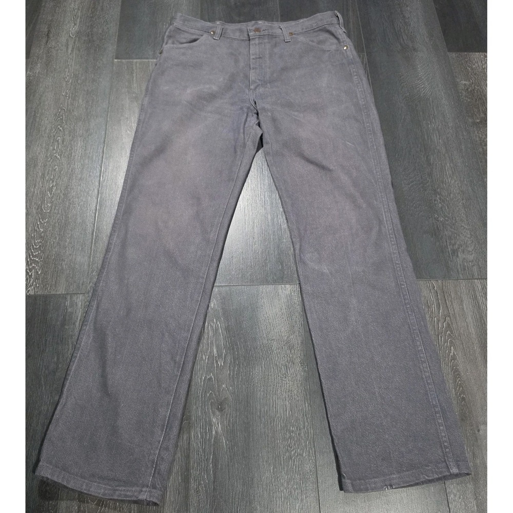 Vintage Wrangler Jeans Mens 34x32 Gray Cowboy Cut Slim Denim 936 Made In USA 90s